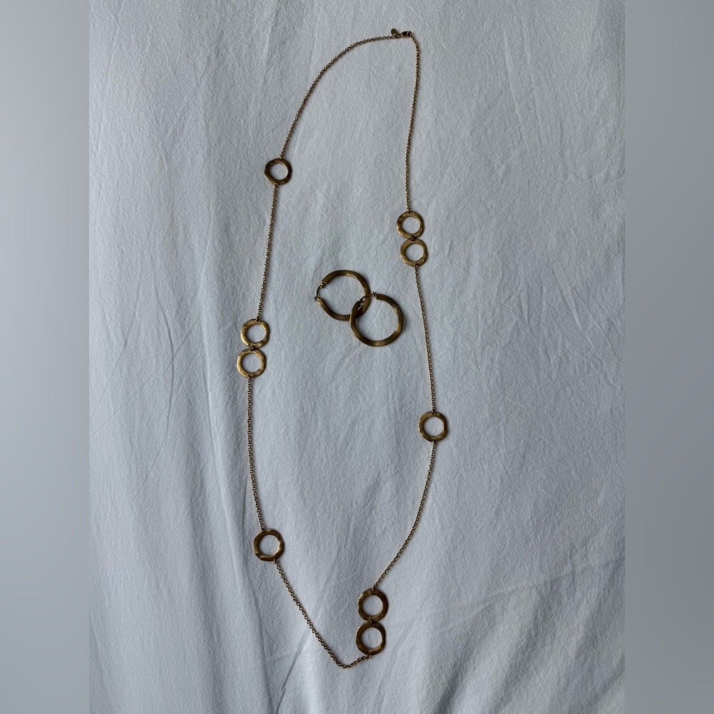 Rivka Friedman Brushed Circle
Station Necklace and Earrings Sets